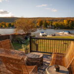 View of lake & mountains from back deck View of lake & mountains from back deck
