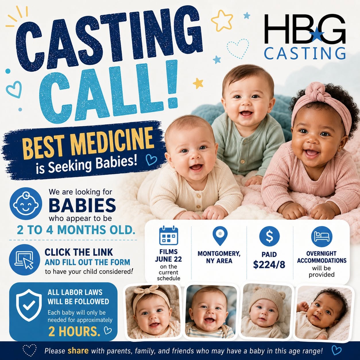 Casting Call: Babies Needed for Paid TV Roles in Montgomery, NY